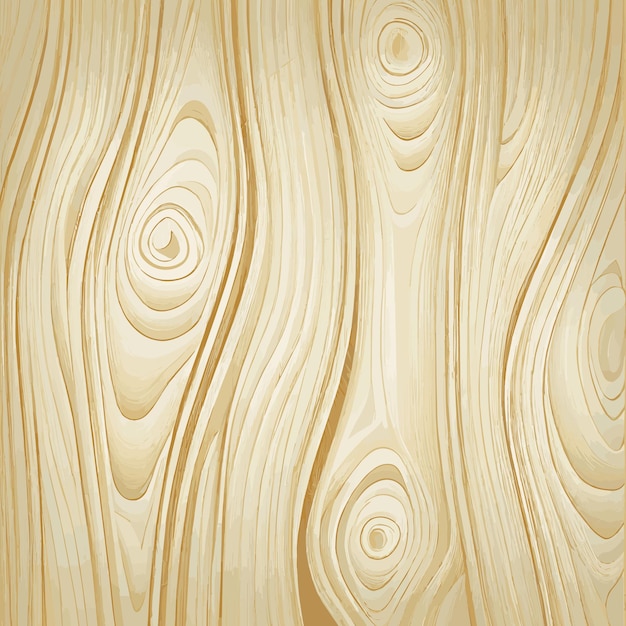Fondo de textura de madera clara con nudos Vector