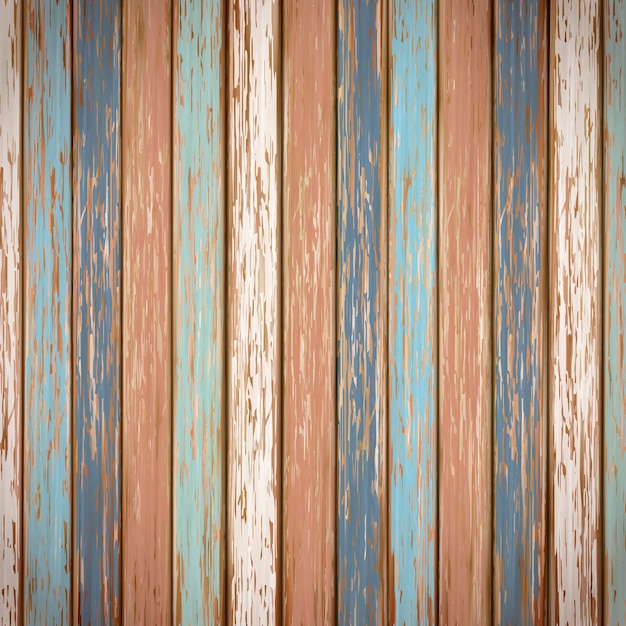 Vector fondo de textura de madera de colores retro