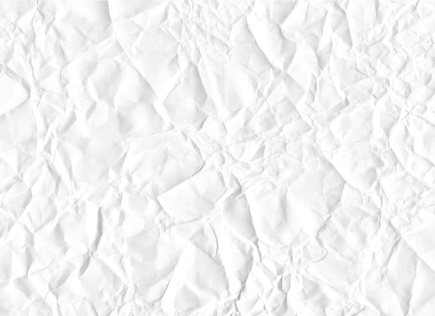 Vector fondo de textura de papel arrugado blanco ilustración vectorial eps10