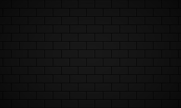 Fondo de textura de pared de ladrillo negro Bloque de patrón de ladrillo oscuro Estructura de piedra Telón de fondo Pared de ladrillo