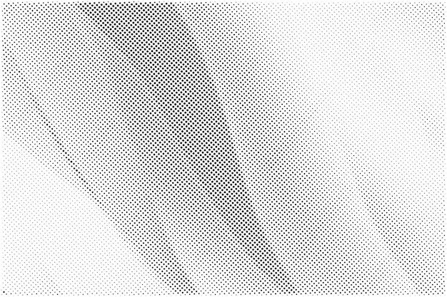 Fondo de textura de patrón de medio tono grunge abstracto en blanco y negro