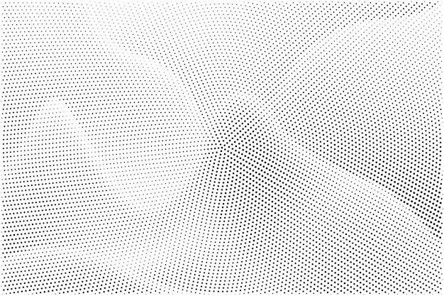 Fondo de textura de patrón de medio tono grunge abstracto en blanco y negro