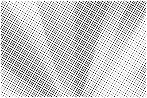 Fondo de textura de patrón de medio tono grunge abstracto en blanco y negro
