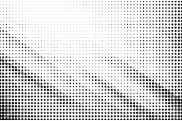 Fondo de textura de patrón de medio tono grunge abstracto en blanco y negro