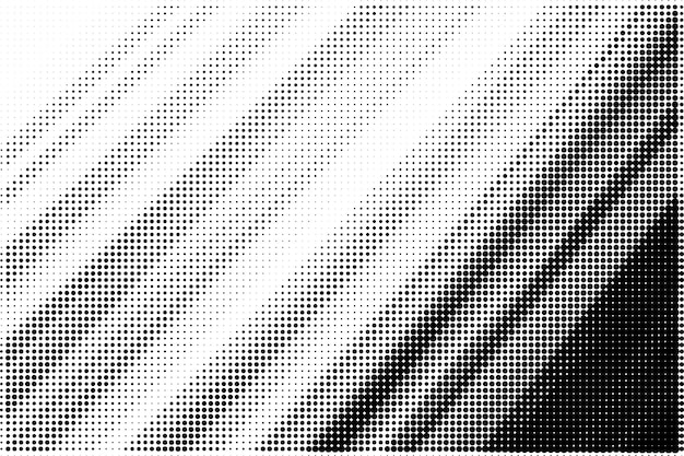 Fondo de textura de patrón de medio tono grunge abstracto en blanco y negro