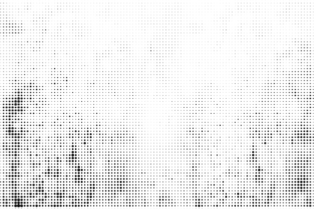 Fondo de textura de patrón de medio tono grunge abstracto negro