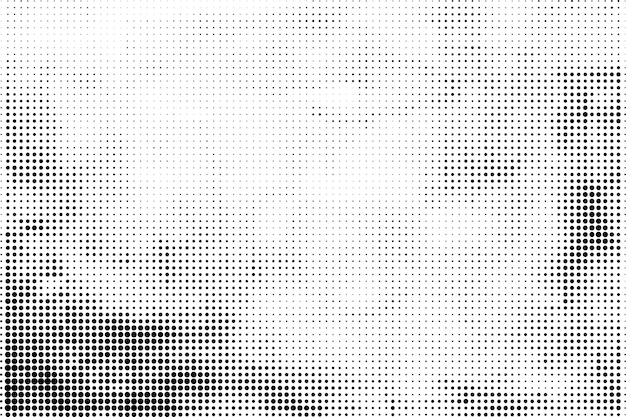 Fondo de textura de patrón de medio tono grunge abstracto negro