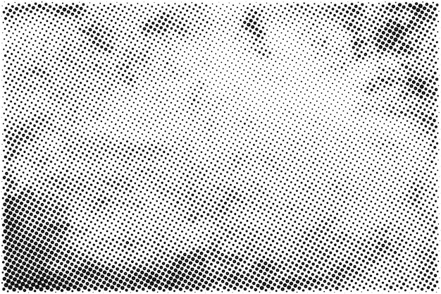 Fondo de textura de patrón de medio tono grunge abstracto negro