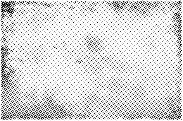 Fondo de textura de patrón de medio tono grunge abstracto negro