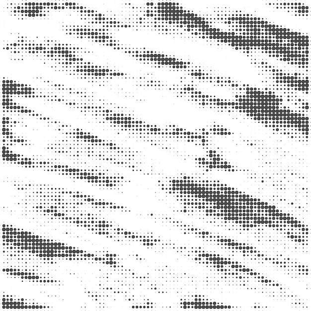 Fondo de textura de patrón de medio tono grunge en blanco y negro