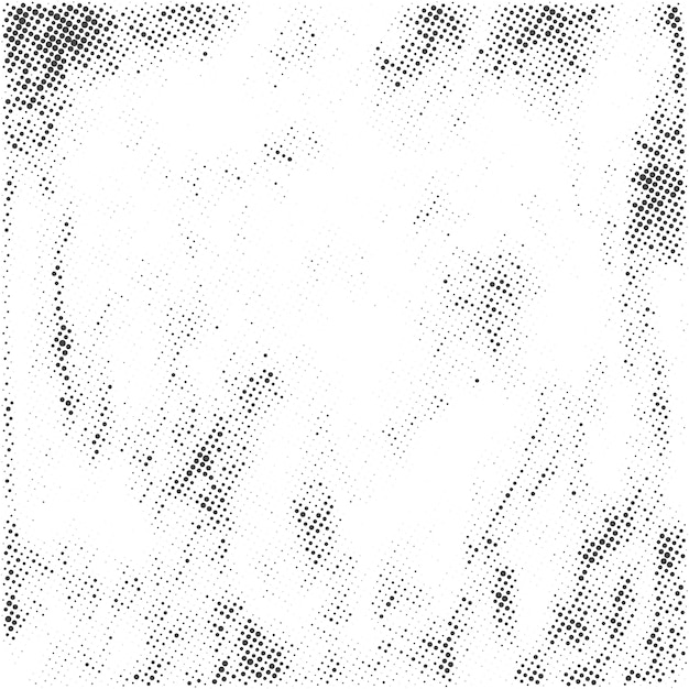 Fondo de textura de patrón de medio tono grunge en blanco y negro