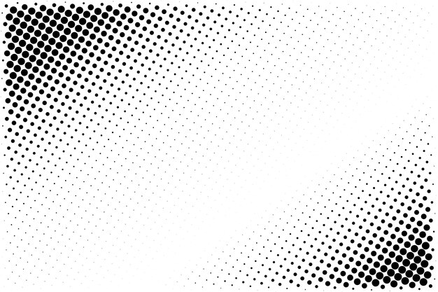 Fondo de textura de patrón de medio tono grunge en blanco y negro