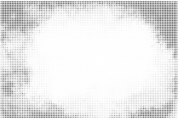 Fondo de textura de patrón de medio tono grunge en blanco y negro