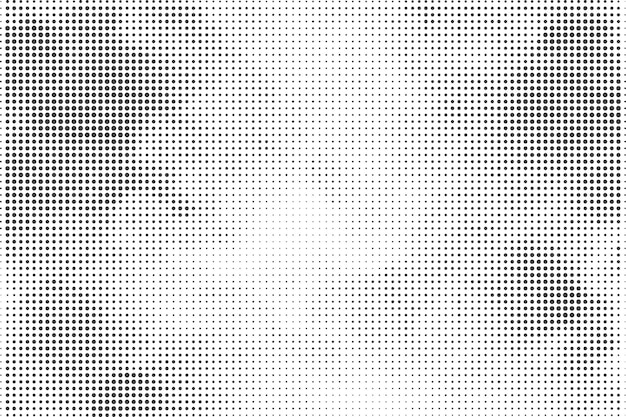 Fondo de textura de patrón de medio tono grunge en blanco y negro