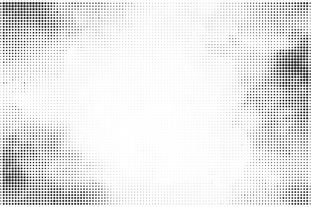 Fondo de textura de patrón de medio tono grunge en blanco y negro