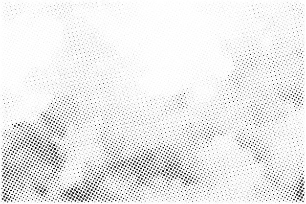 Fondo de textura de patrón de medio tono grunge en blanco y negro