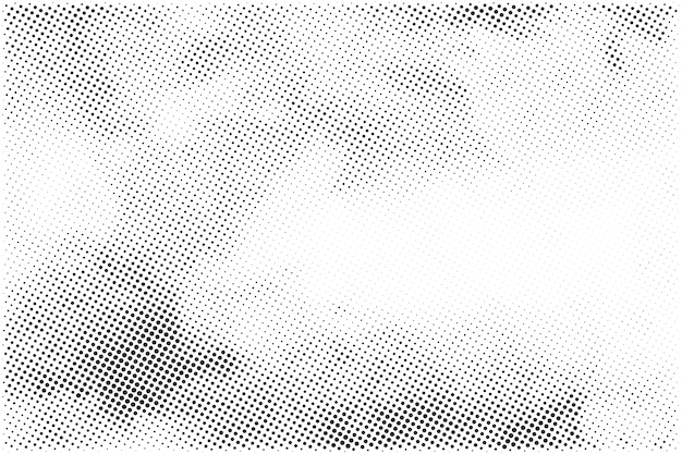Fondo de textura de patrón de medio tono grunge en blanco y negro