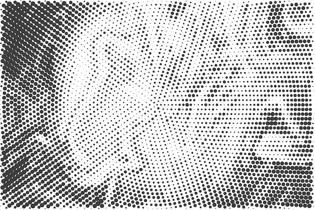Fondo de textura de patrón de medio tono grunge en blanco y negro