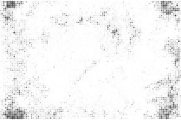 Fondo de textura de patrón de medio tono negro y blanco