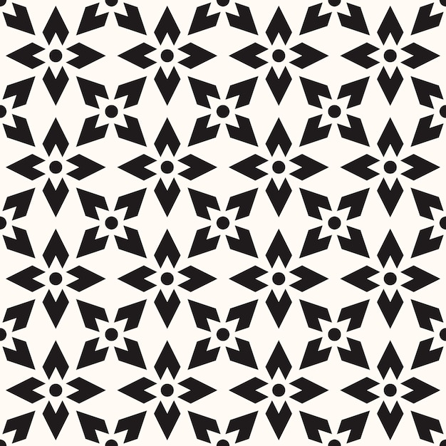 Fondo de textura de patrón monocromo inconsútil abstracto geométrico vectorial