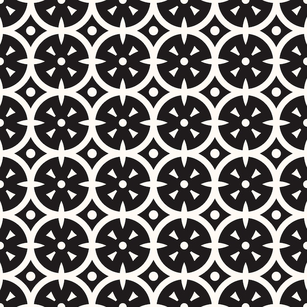 Fondo de textura de patrón monocromo inconsútil abstracto geométrico vectorial