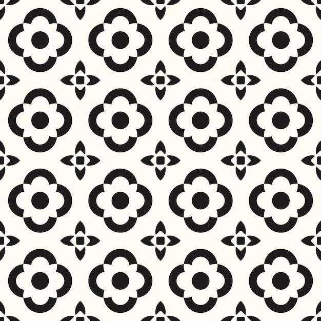 Fondo de textura de patrón monocromo inconsútil abstracto geométrico vectorial
