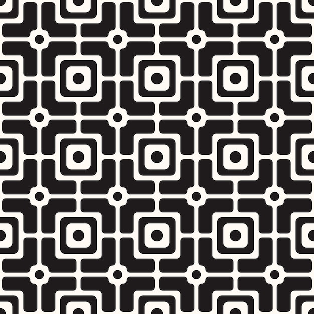 Fondo de textura de patrón monocromo inconsútil abstracto geométrico vectorial