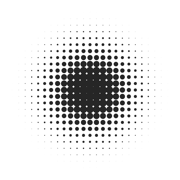 Fondo de textura de patrón de semitono de círculo blanco y negro