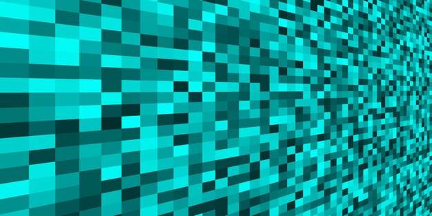 Fondo de textura de píxel azul abstracto en perspectiva Bandera de movimiento de tecnología digital