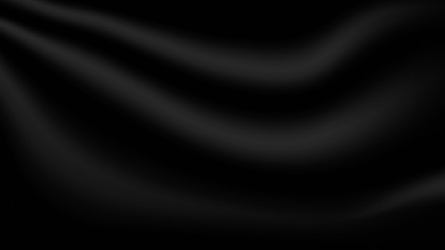 fondo de textura plegable de tela satinada arrugada suave negra abstracta para diseño gráfico decorativo