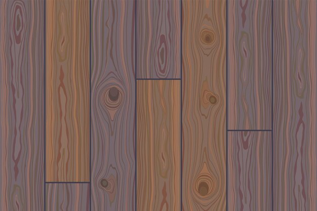 Fondo de textura de rayas de madera Ilustración vectorial de tablones de pared de madera de superficie de paseo marítimo natural colorido o mesa