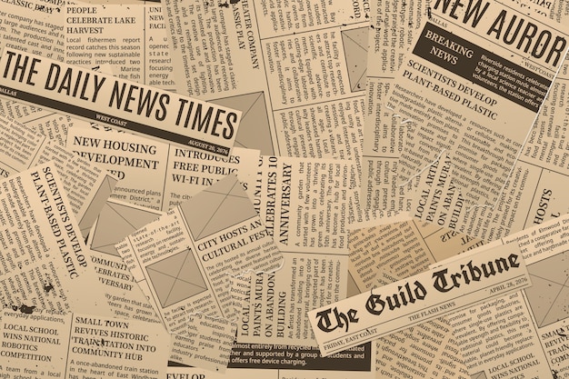 El fondo de la textura realista del periódico