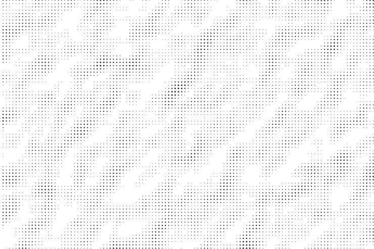 Vector fondo de textura redonda de medio tono abstracto en blanco y negro