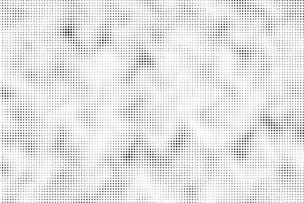 Fondo de textura redonda de medio tono abstracto en blanco y negro