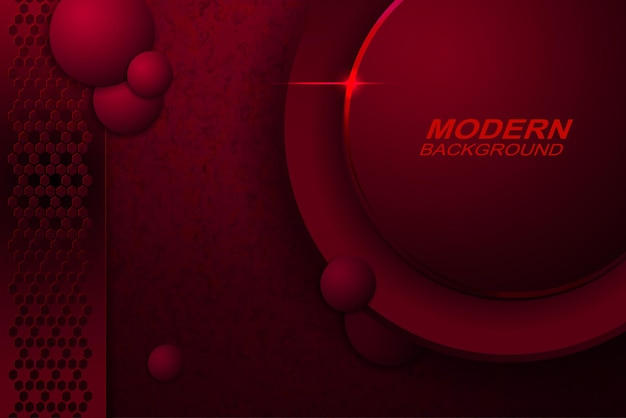 Fondo de textura rojo oscuro con degradado, marco redondo, estructura rizada.