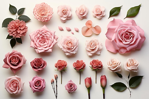 Fondo de textura de rosas de papel dulce