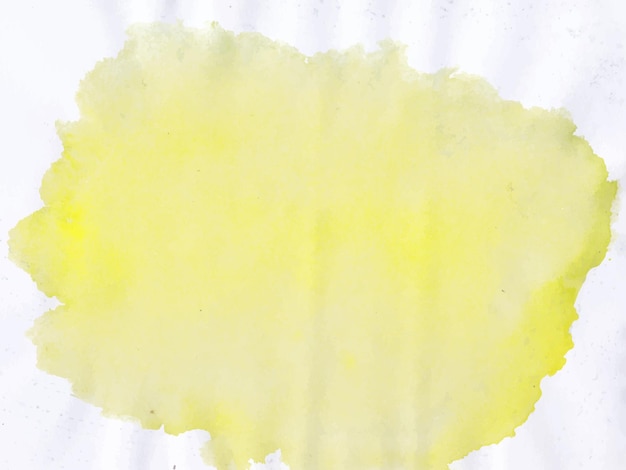 Fondo de textura de salpicaduras de acuarela pintada a mano amarilla abstracta