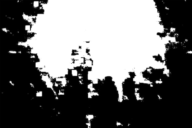 Fondo de textura de vector de frontera Grunge Superposición de marco abstracto Telón de fondo sucio y dañado