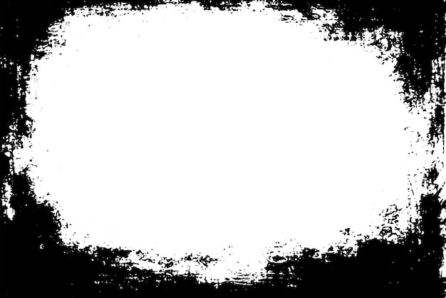 Fondo de textura de vector de frontera Grunge Superposición de marco abstracto Telón de fondo sucio y dañado