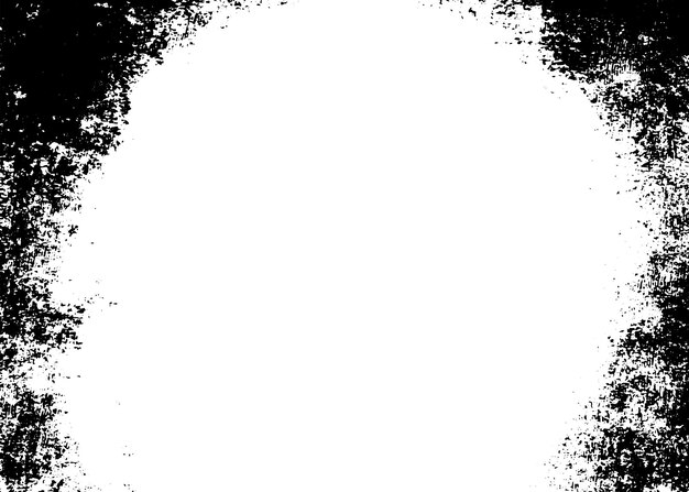 Fondo de textura de vector de frontera Grunge Superposición de marco abstracto Telón de fondo sucio y dañado