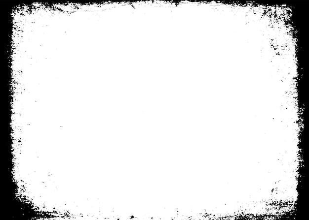Fondo de textura de vector de frontera Grunge Superposición de marco abstracto Telón de fondo sucio y dañado