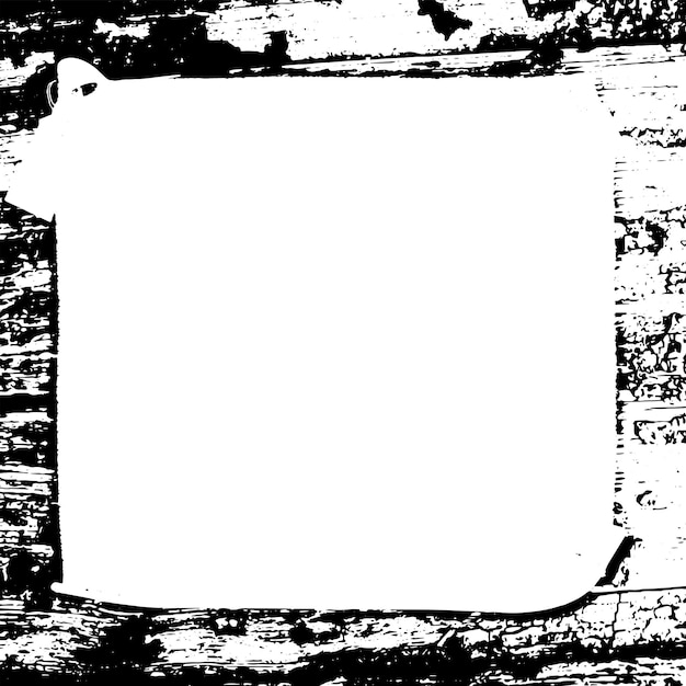 Fondo de textura de vector de frontera Grunge Superposición de marco abstracto Telón de fondo sucio y dañado