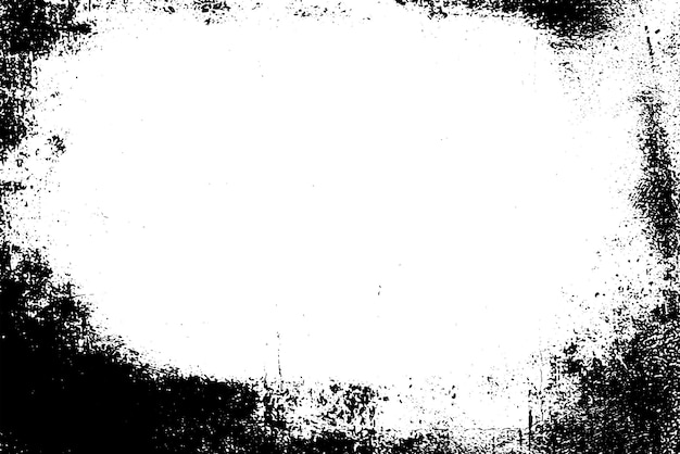 Fondo de textura de vector de frontera Grunge Superposición de marco abstracto Telón de fondo sucio y dañado
