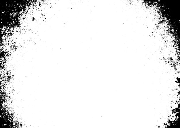Fondo de textura de vector de frontera Grunge Superposición de marco abstracto Telón de fondo sucio y dañado