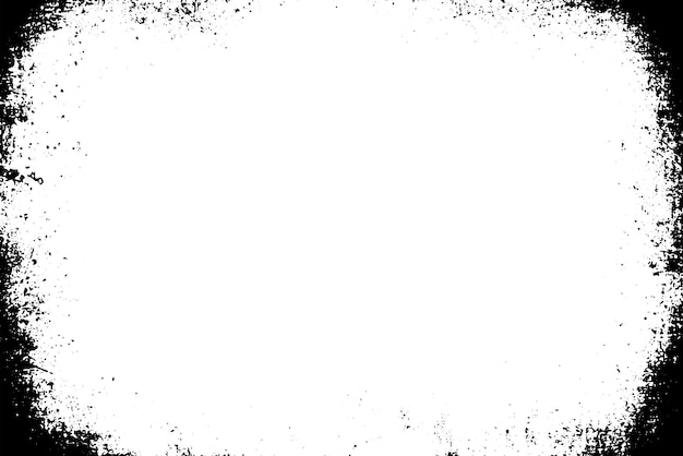 Fondo de textura de vector de frontera Grunge Superposición de marco abstracto Telón de fondo sucio y dañado