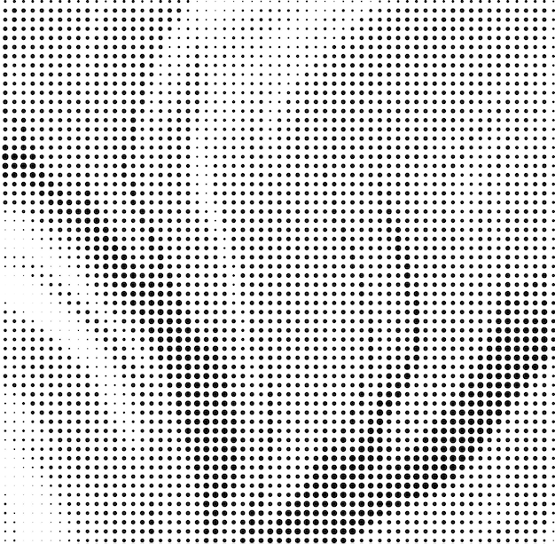 Fondo de textura de vector de puntos de semitono de Grunge. eps