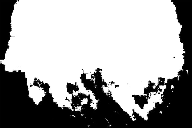 Fondo de textura vectorial de borde grunge Superposición de marco abstracto Fondo sucio y dañado Ilustración gráfica vectorial con EPS10 blanco transparente