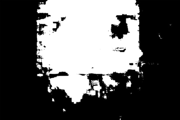 Fondo de textura vectorial de borde grunge Superposición de marco abstracto Fondo sucio y dañado Ilustración gráfica vectorial con EPS10 blanco transparente