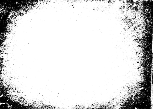 Fondo de textura vectorial de borde grunge Superposición de marco abstracto Fondo sucio y dañado Ilustración gráfica vectorial con EPS10 blanco transparente