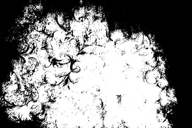 Fondo de textura vectorial de borde grunge Superposición de marco abstracto Fondo sucio y dañado Ilustración gráfica vectorial con EPS10 blanco transparente